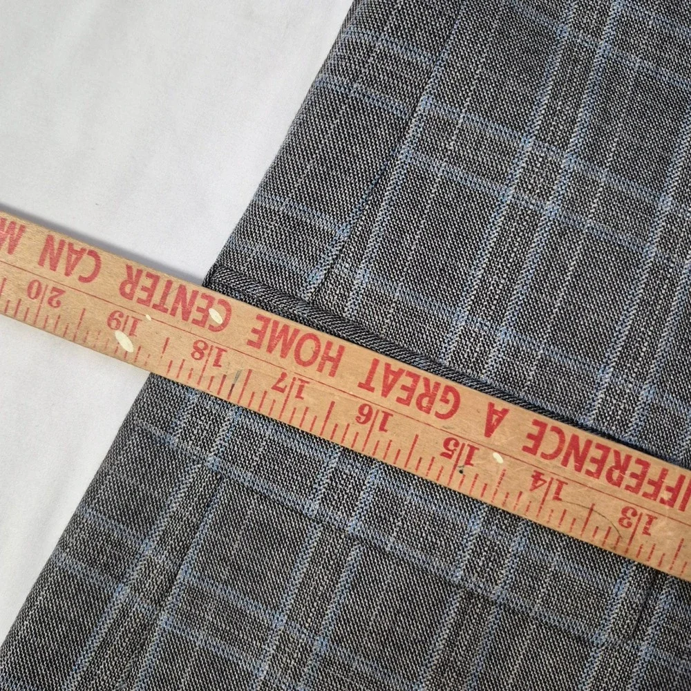 Pronto Uomo Platinum Blazer Mens 38R Gray Plaid Wool Blend Two Button Sport Coat